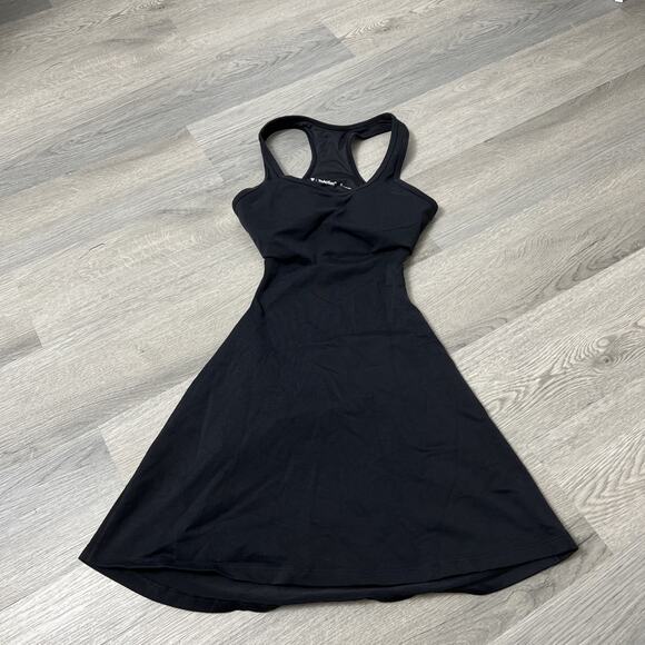 Aritzia Tennis Dress Women Small Black TnAction TnaLIFE Surpass Sports Dress - Picture 3 of 7